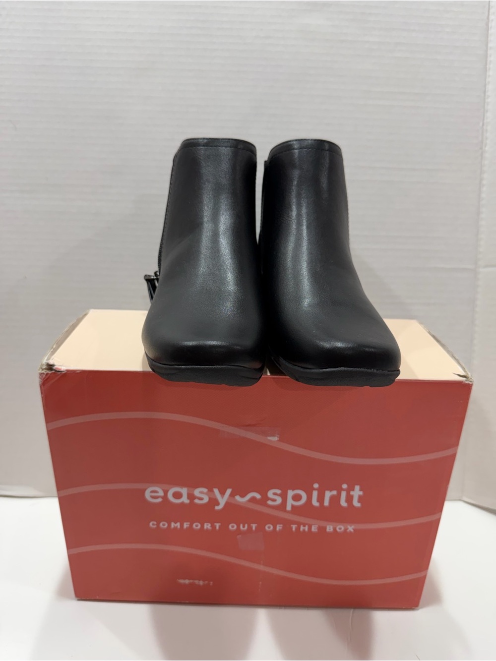 Easy Spirit Black Ankle Booties with Side Zip